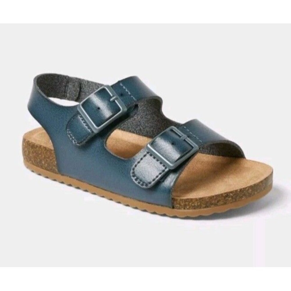Cat & Jack Toddler Reagan Footbed Sandals Navy Blue Unisex